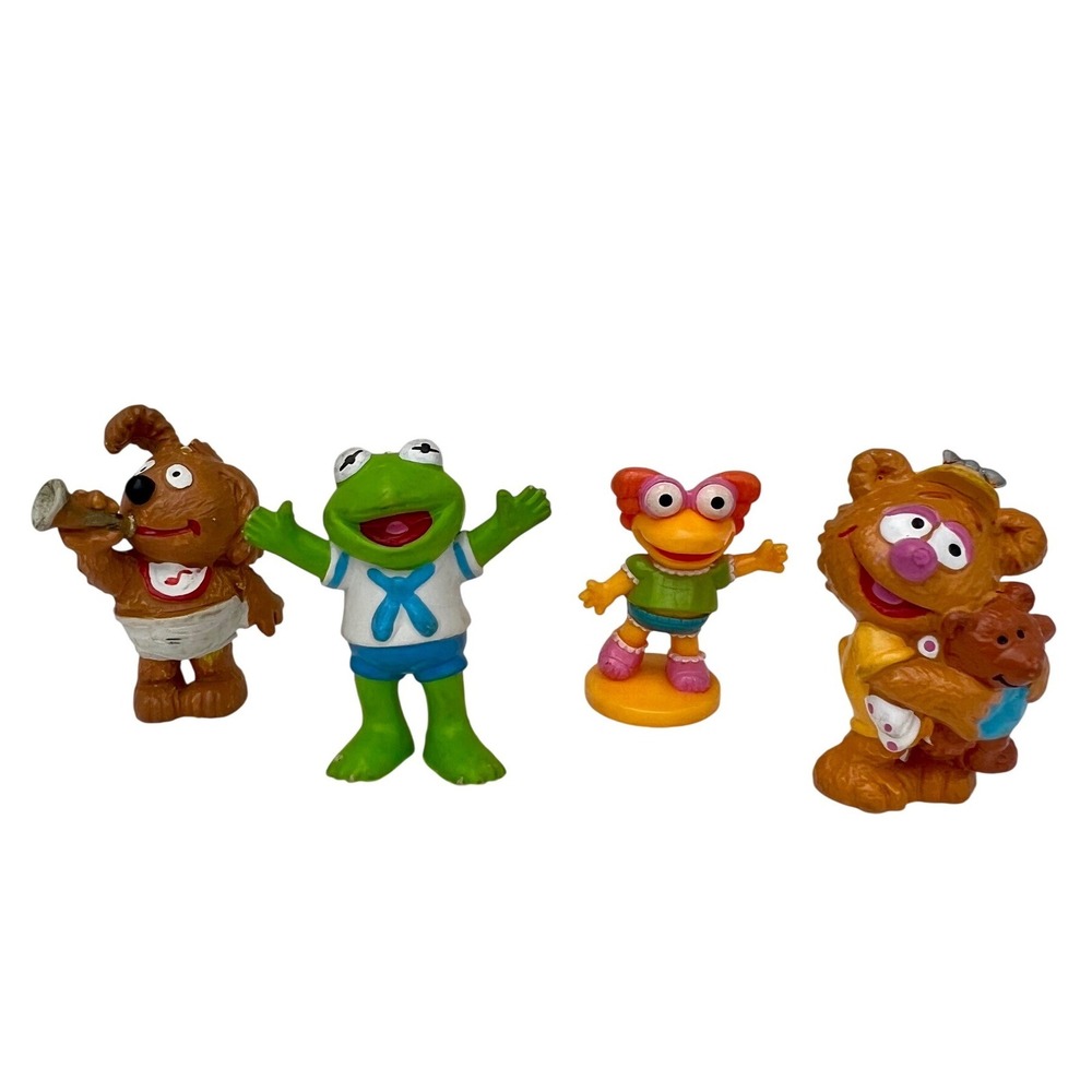Muppet Babies Toy Set Kermit Fozzie Rowlf Skeeter‎ 1980s Rare Portugal Decor